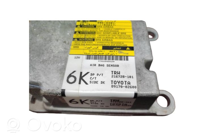 Toyota Corolla E140 E150 Sensor impacto/accidente para activar Airbag 8917002600