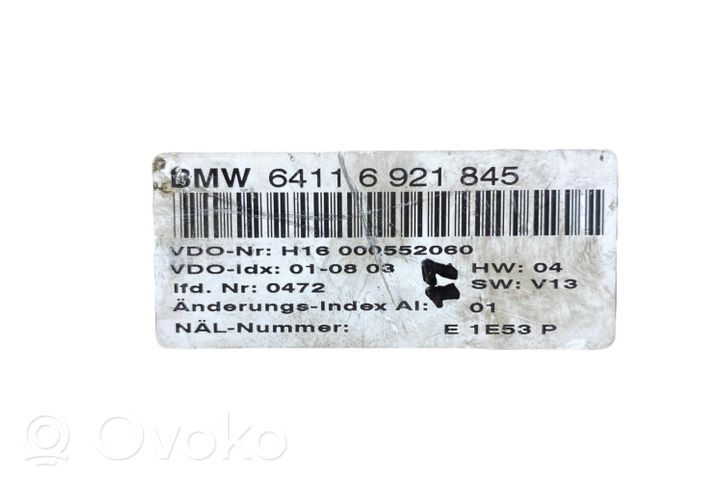 BMW 3 E46 Unité de contrôle climatique 64116921845