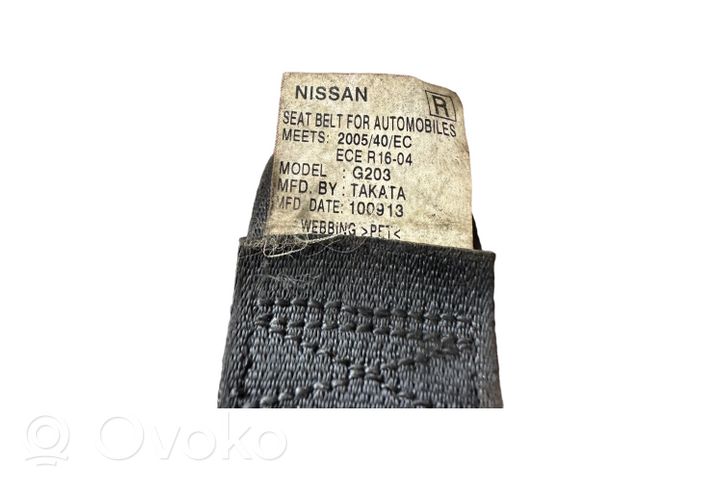 Nissan Qashqai+2 Cintura di sicurezza posteriore 88844