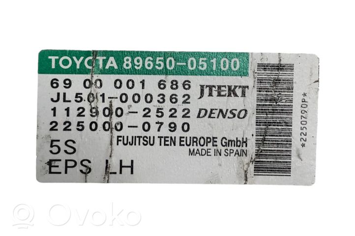 Toyota Avensis T270 Ohjaustehostimen ohjainlaite/moduuli 8965005100