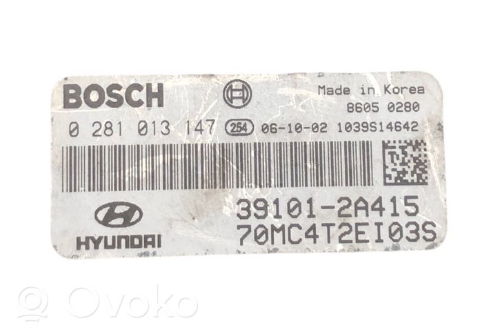 Hyundai Accent Unité de commande, module ECU de moteur 391012A415