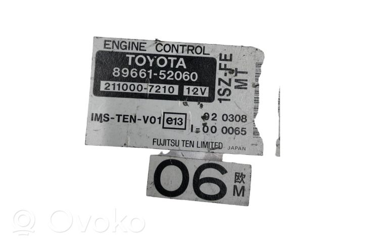 Toyota Yaris Calculateur moteur ECU 8966152060