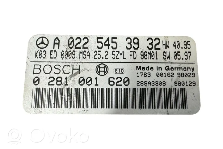 Mercedes-Benz E W210 Sterownik / Moduł ECU A0225453932