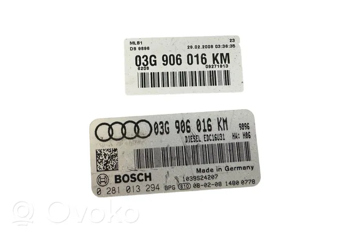 Audi A4 S4 B7 8E 8H Calculateur moteur ECU 03G906016KM