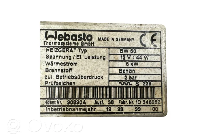 Volkswagen PASSAT B5 Ogrzewanie postojowe Webasto 90890A