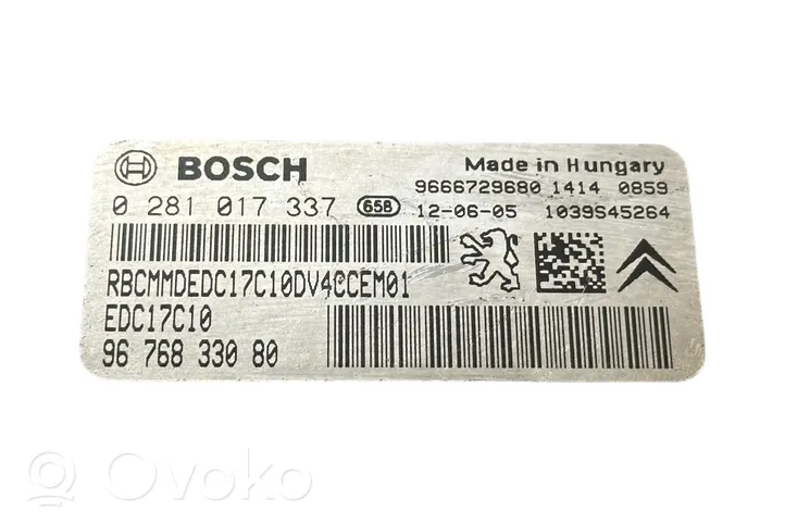 Peugeot 207 CC Sterownik / Moduł ECU 9666729680