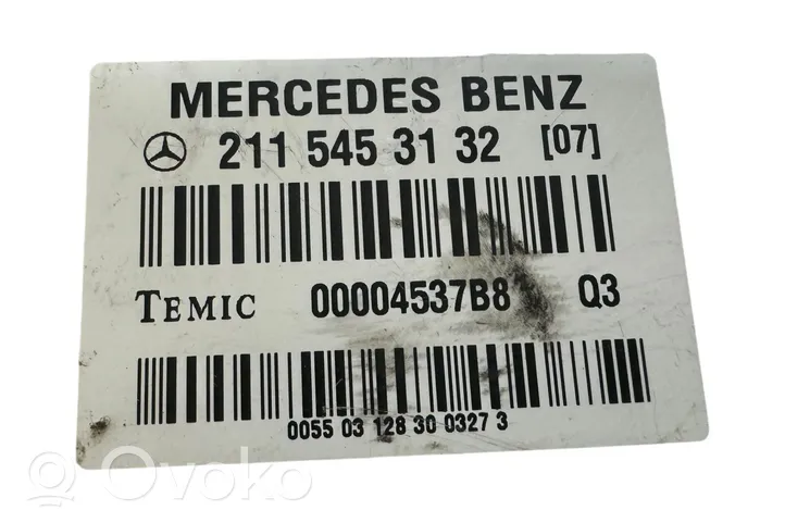 Mercedes-Benz E W211 Centralina/modulo sospensioni 2115453132