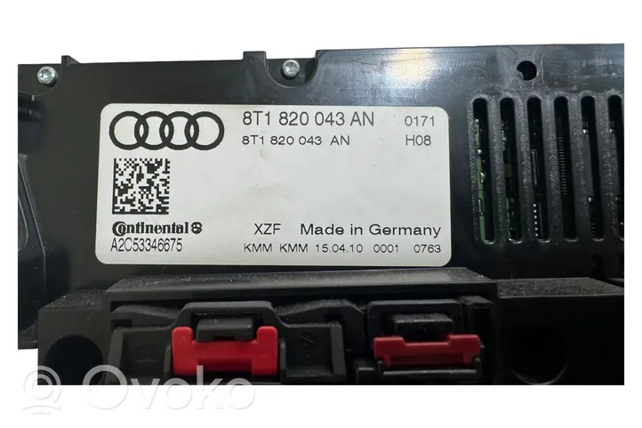 Audi Q5 SQ5 Ilmastoinnin ohjainlaite 8T1820043AN