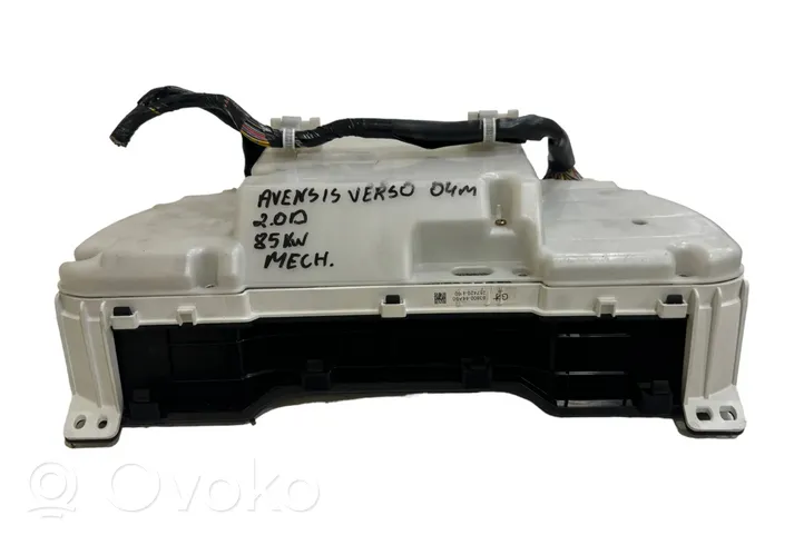 Toyota Avensis Verso Speedometer (instrument cluster) 8380044A50