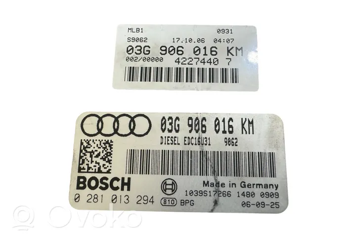 Audi A4 S4 B7 8E 8H Calculateur moteur ECU 03G906016KM