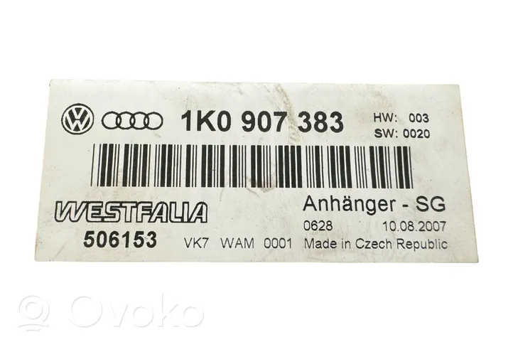 Volkswagen PASSAT B6 Centralina/modulo rimorchio barra di traino 1K0907383