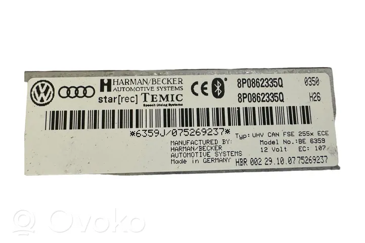 Audi A4 S4 B7 8E 8H Bluetoothin ohjainlaite/moduuli 8P0862335Q