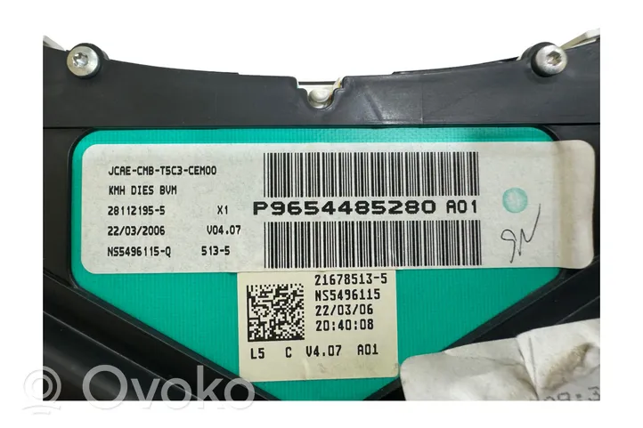 Peugeot 307 Tachimetro (quadro strumenti) P9654485280