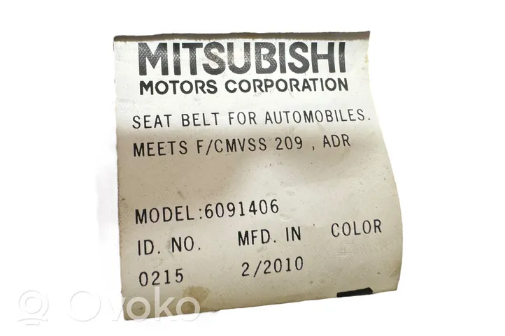 Mitsubishi Outlander Front seatbelt 6091406