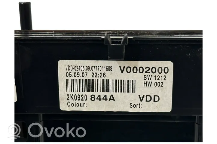 Volkswagen Caddy Tachimetro (quadro strumenti) 2K0920844A