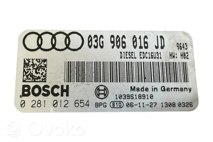 Audi A4 S4 B7 8E 8H Moottorin ohjainlaite/moduuli 03G906016JD