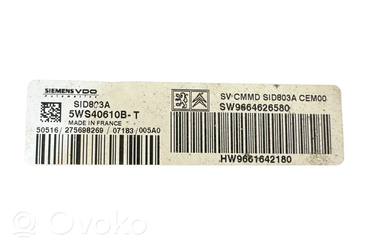 Peugeot 807 Sterownik / Moduł ECU 9664626580