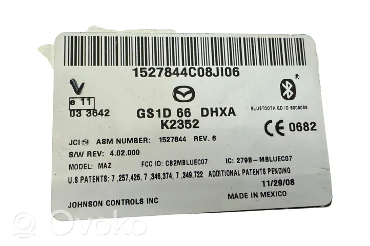Mazda 6 Bluetoothin ohjainlaite/moduuli GS1D66DHXA