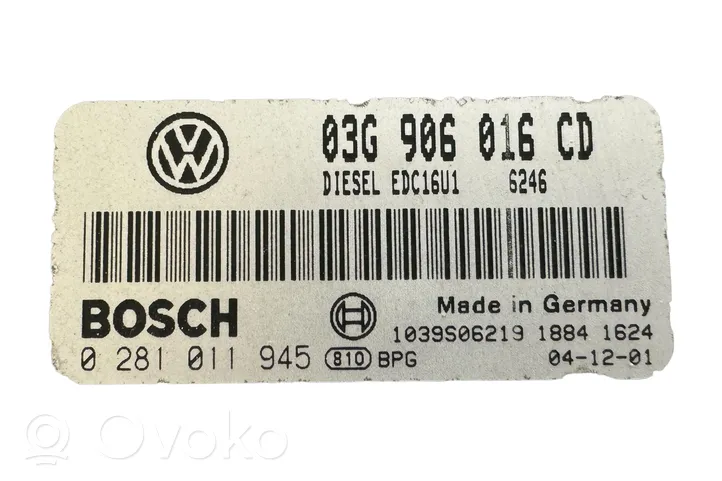 Volkswagen Touran I Sterownik / Moduł ECU 03G906016CD