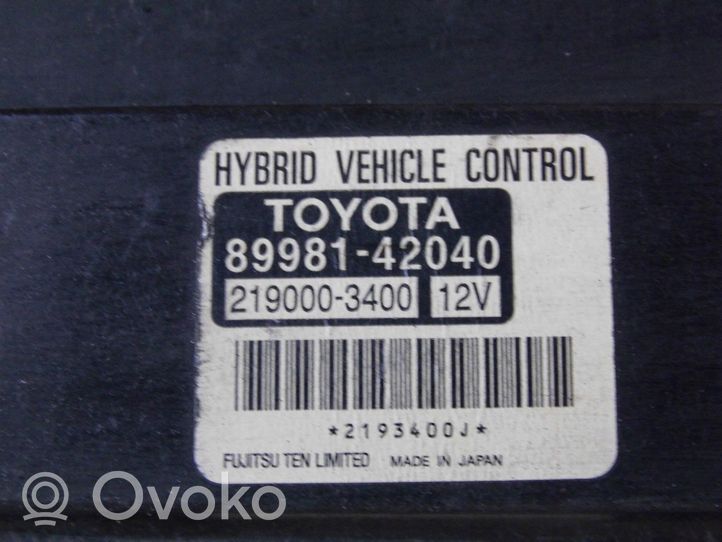 Toyota RAV 4 (XA40) Muut ohjainlaitteet/moduulit 8998142040