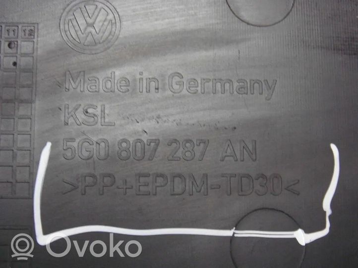 Volkswagen Golf VII Support de plaque d'immatriculation 5G0807287AN