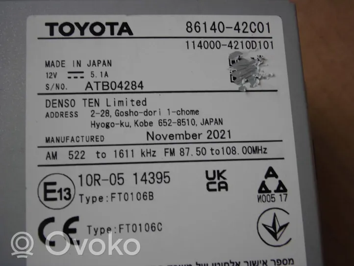 Toyota RAV 4 (XA50) Unità principale autoradio/CD/DVD/GPS 8614042C01