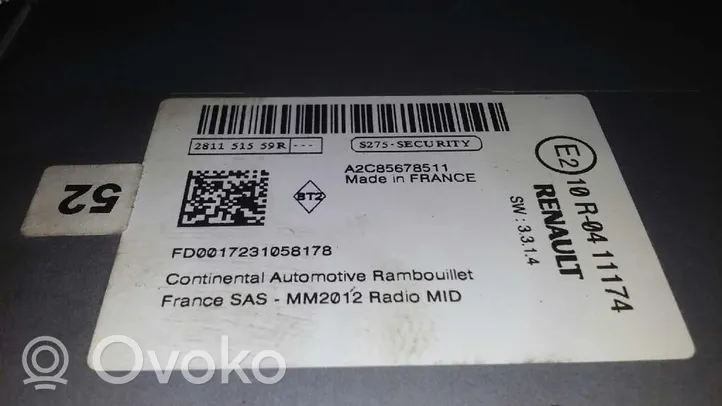 Renault Captur Moduł / Sterownik dziku audio HiFi 10R0411174