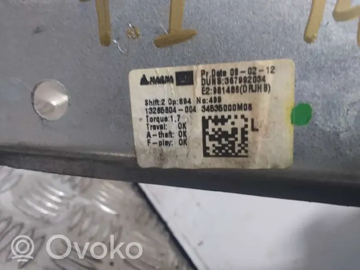 Opel Meriva B Takaikkunan nostomekanismi ilman moottoria 13265804004