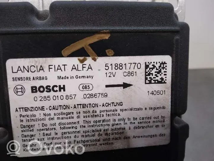 Fiat Doblo Turvatyynyn ohjainlaite/moduuli 51881770