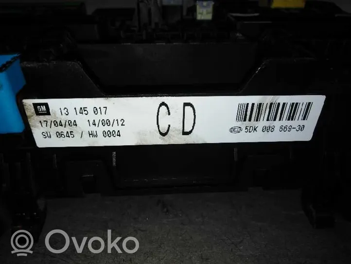 Opel Astra G Katvealueen valvonnan ohjainlaite (BSM) 13145017