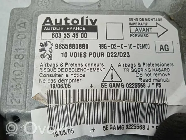 Peugeot 407 Module de contrôle airbag 9655880880