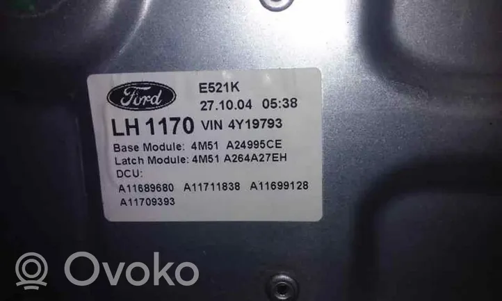 Ford Focus Takaikkunan nostomekanismi ilman moottoria 4M51A24995CE