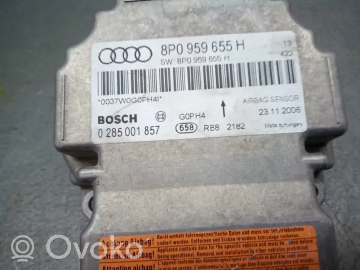 Audi A3 S3 8P Turvatyynyn ohjainlaite/moduuli 8P0959655H