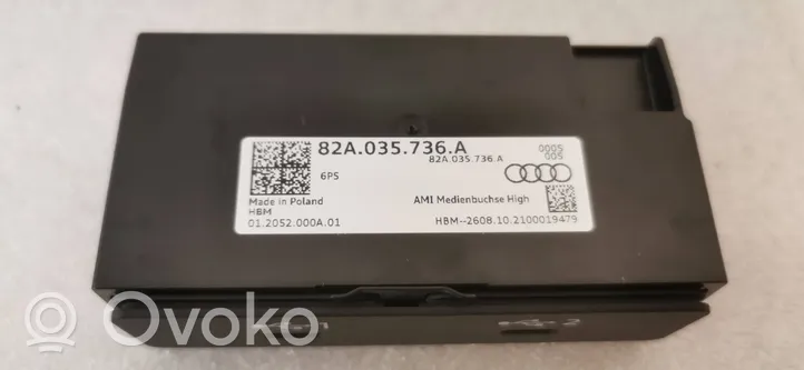 Audi A3 8Y USB-pistokeliitin 82A035736A