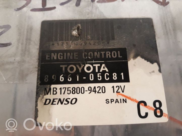 Toyota Avensis T250 Блок управления двигателя 8966105C81