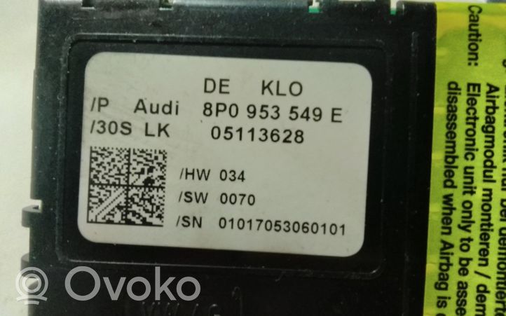 Audi A3 S3 8P Ohjaustehostimen ohjainlaite/moduuli 8P0953549E