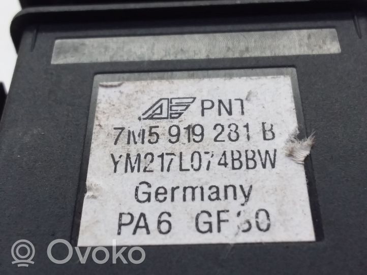 Ford Galaxy Parkavimo (PDC) daviklių jungtukas 7M5919281B