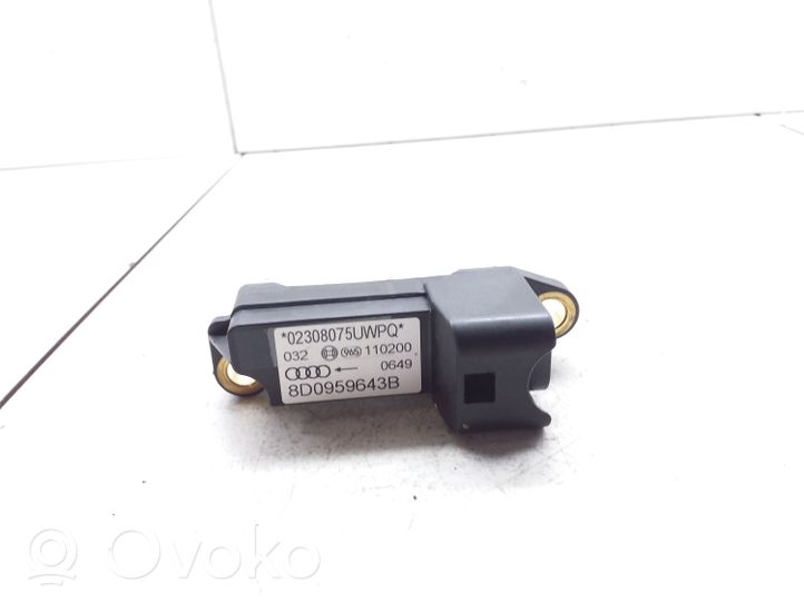 Audi A4 S4 B5 8D Sensor impacto/accidente para activar Airbag 8D0959643B