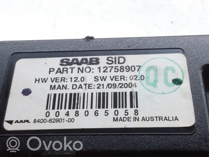 Saab 9-5 Monitor / wyświetlacz / ekran 12758907