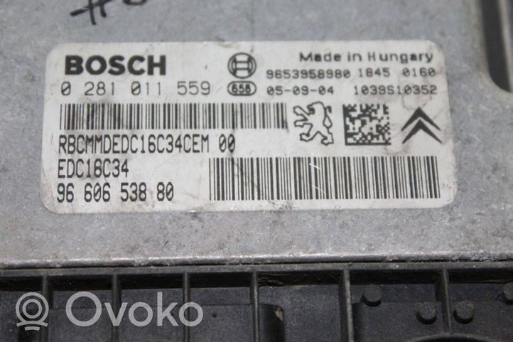 Citroen C3 Komputer / Sterownik ECU i komplet kluczy 9660653880