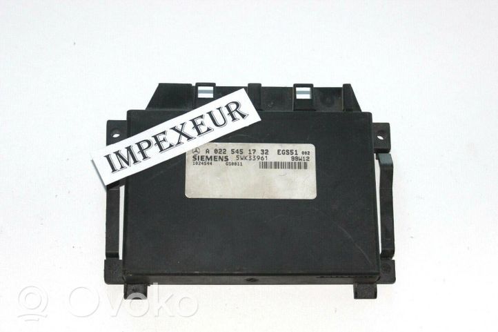 Mercedes-Benz ML W163 Vaihdelaatikon ohjainlaite/moduuli A0225451732