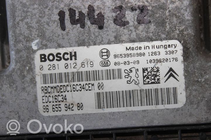 Peugeot 307 Calculateur moteur ECU 9665594280