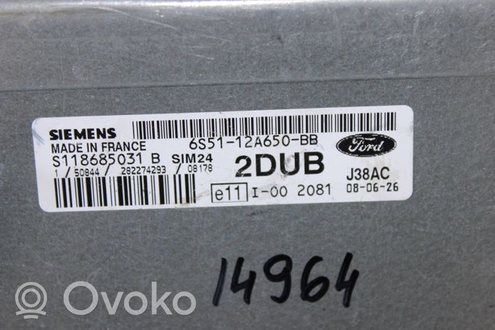 Ford Ka Sterownik / Moduł ECU 6S5112A650BB