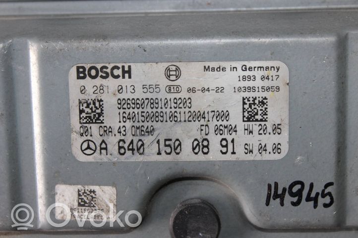 Mercedes-Benz A W169 Variklio valdymo blokas A6401500891