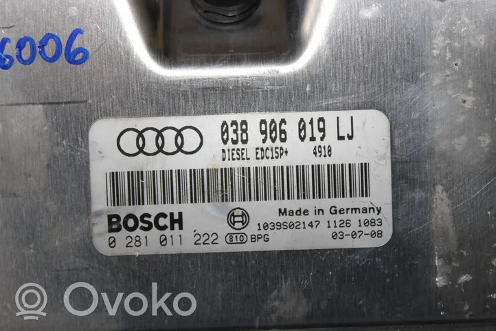 Audi A6 S6 C7 4G Variklio valdymo blokas 038906019LJ