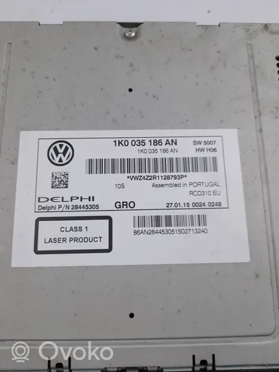 Volkswagen Caddy Unità principale autoradio/CD/DVD/GPS 1K0035186AN