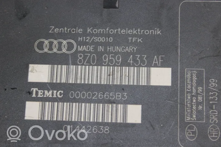 Audi A2 Comfort/convenience module 8Z0959433AF