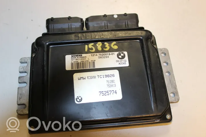 Mini One - Cooper R50 - 53 Calculateur moteur ECU 7520019