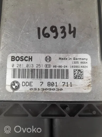 BMW 5 E60 E61 Calculateur moteur ECU 7801711