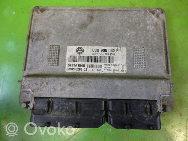 Volkswagen Polo III 6N 6N2 6NF Unité de commande, module ECU de moteur 03D906033F